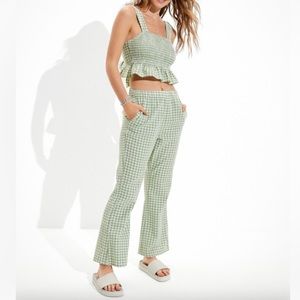 Green Checkered Pants